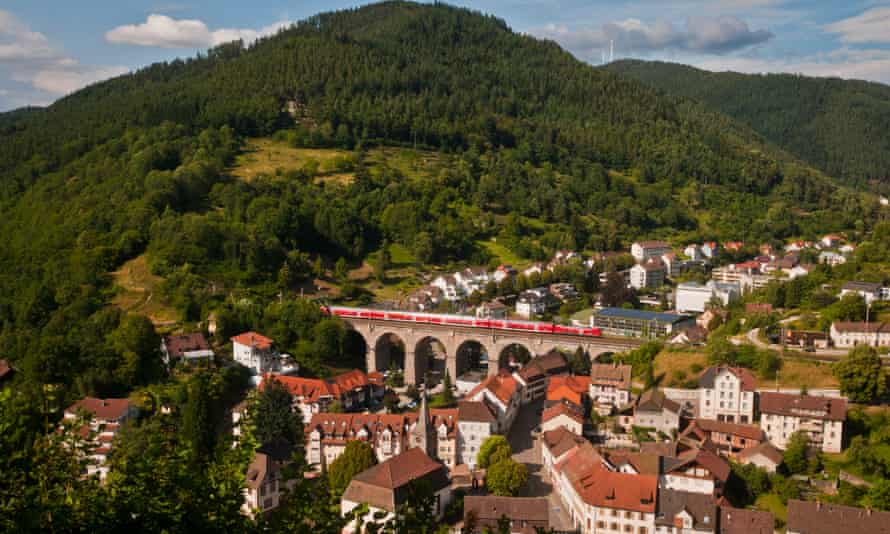 Hornberg with Black Forest Railway Viaduct, Schwarzwald, Germany