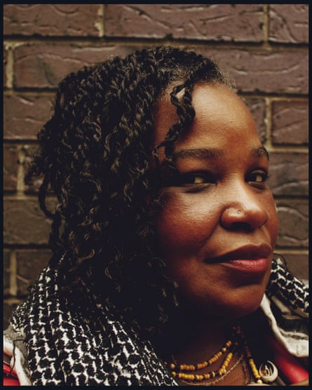 Panther cub Sala Cyril outside of her residence.