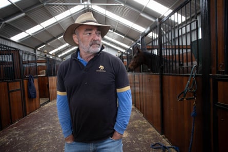 Scott Brodie in the stables