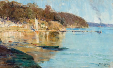 A painting of a bay in Sydney Harbour