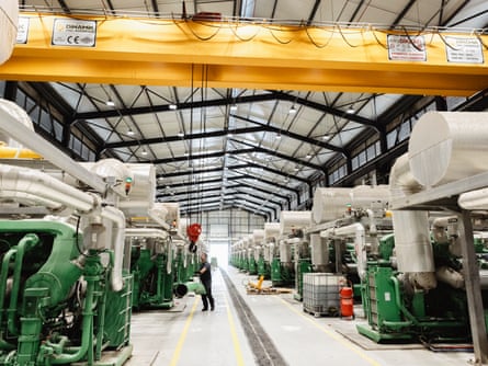 View inside the power plant near the Seymen landfill site.