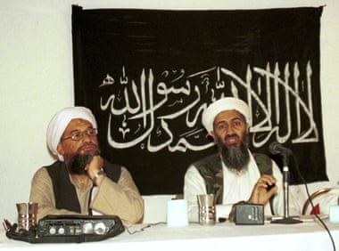 Ayman al-Zawahiri, left, pictured with Osama bin Laden in Khost, Afghanistan in 1998.