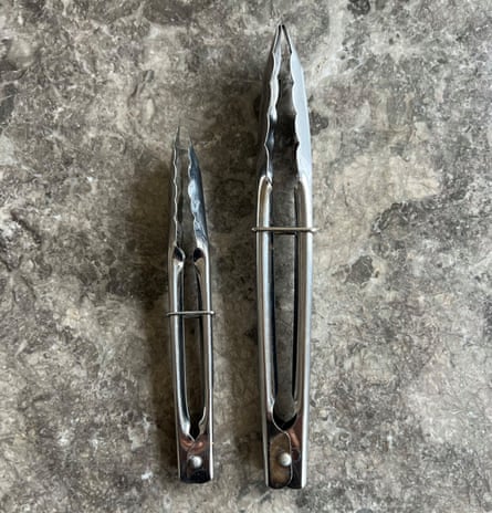 Small and large tongs