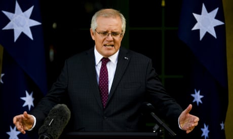 Australian Prime Minister Scott Morrison speaks to the media during a press conference in Canberra, Thursday, July 22, 2021. (AAP Image/Lukas Coch) NO ARCHIVING