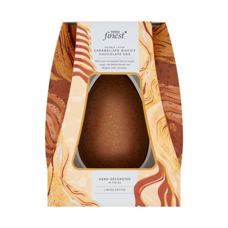 Tesco Finest Double Layer Caramelised Biscuit Chocolate Egg 210g