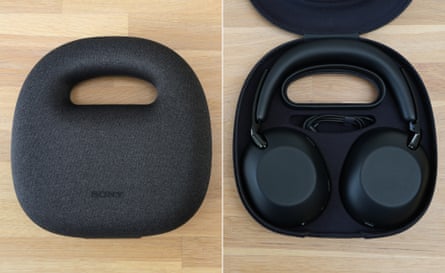 The carry case and Sony WH-1000XX the Collexion headphones.