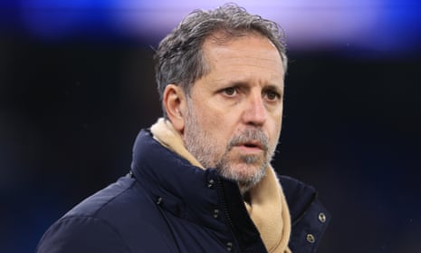Fabio Paratici pictured at Tottenham’s game at Manchester City in January.