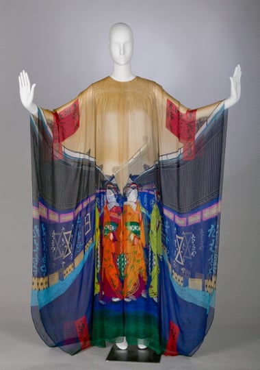 Silk evening dress, 1974, by Hanae Mori.