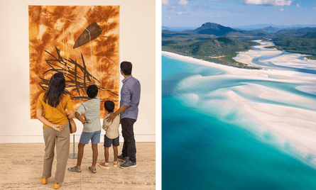 Queensland Art Gallery of Modern Art (QAGOMA); Whitehaven Beach, Whitsundays Islands