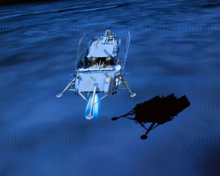 China’s Chang’e-6 probe lands on the far side of the moon, 2 June 2024.
