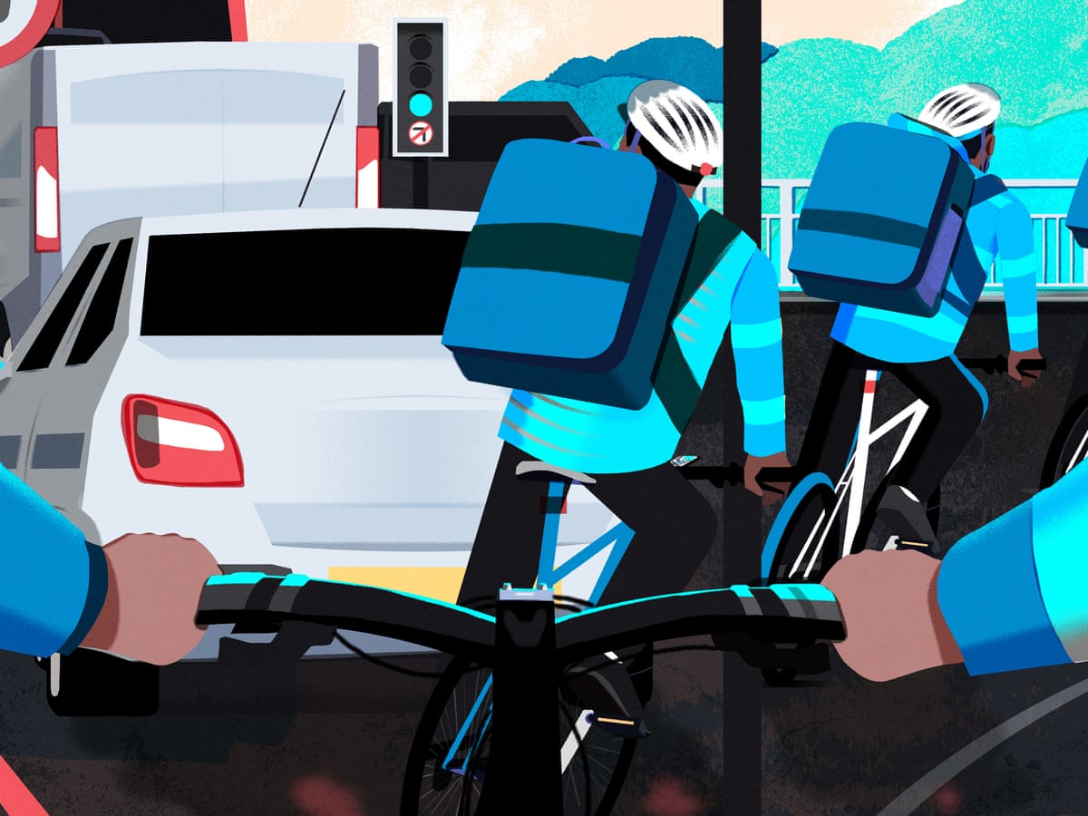 Dodging death and immigration officers: 12 hours as a London fast-food rider – and all for £40 | Global development | The Guardian