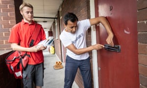 Rhik Samadder helps postal worker Charlie on his run in west London