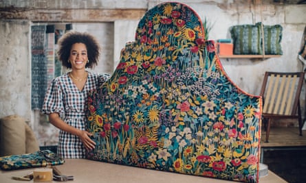 Micaela Sharp: ‘For a headboard, you can be quite adventurous with your choice of fabric.’