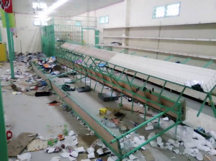 One of Ripon Rahman’s shops in Port Moresby after looting.