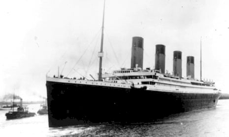 The Titanic leaves Southampton, England on 10 April 1912.