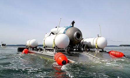 The Titan submersible, as seen in an undated handout photo issued by OceanGate Expeditions.