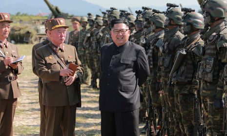 North Korean leader Kim Jong-un inspects his special operation forces in this undated picture.