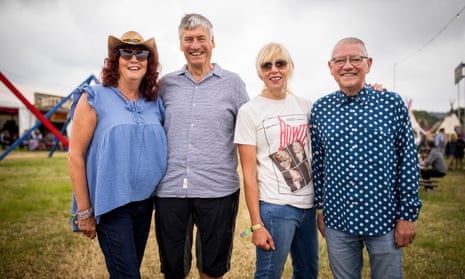 From left: Karen Kelsall, Richard Guy, Kim Morton and Paul Donbavand at Glastonbury