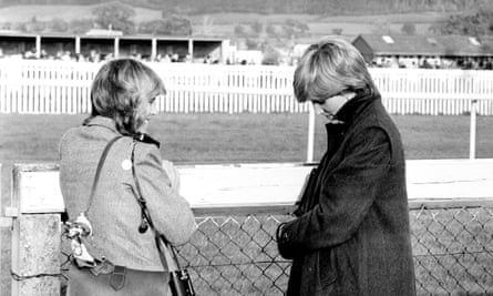 Camilla (left) and Diana watching a race in which the prince was competing.