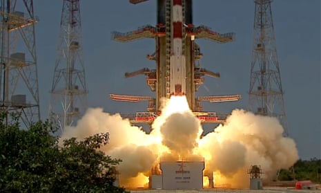 The Aditya-L1 spacecraft lifts off onboard a satellite launch vehicle from the space centre in Sriharikota, India