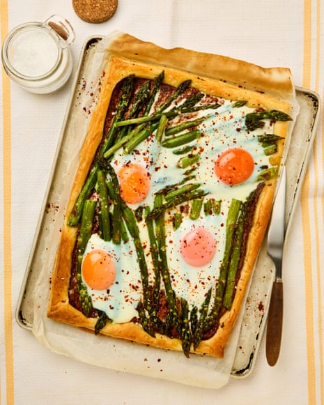 Rukmini Iyer's quick and easy recipe for asparagus tart with