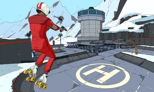 A blood-drenched deathmatch … Rollerdrome.