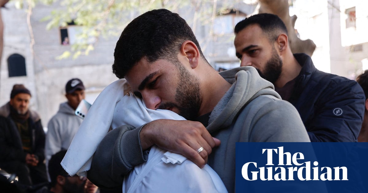 Israeli troops kill five Palestinians sheltering in Gaza school, say hospital chiefs