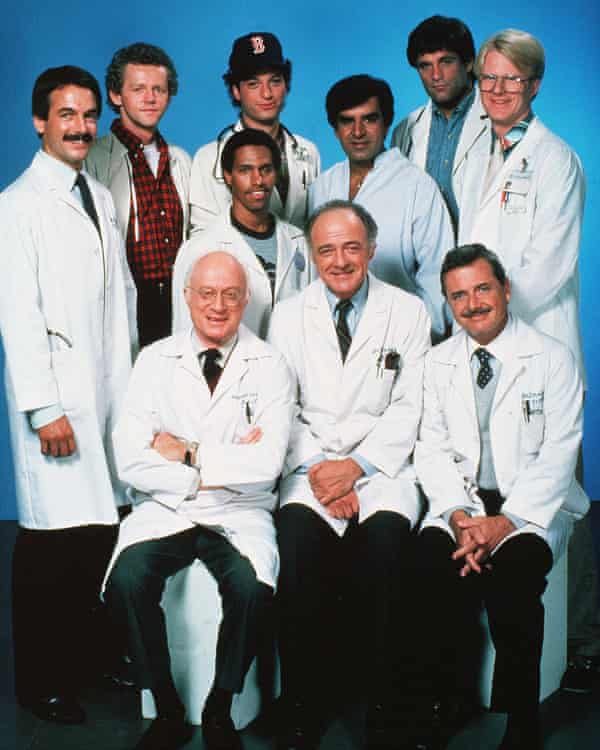 Mark Harmon, David Morse, Howie Mandel, Terence Knox, Ed Begley Jr, Norman Lloyd, Ed Flanders, William Daniels in St Elsewhere.