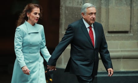 Andrés Manuel López Obrador and his wife, Beatriz Gutiérrez Müller.
