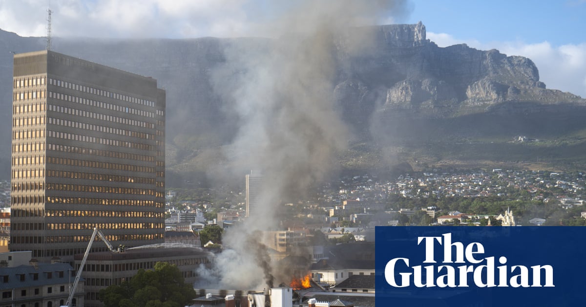 Fire breaks out in South African parliament in Cape Town