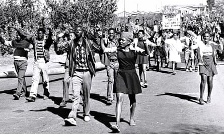 The Soweto uprising in 1976.