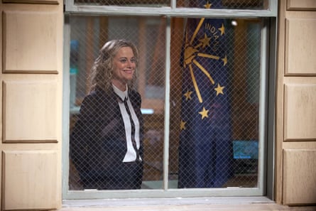 Amy Poehler as Leslie Knope in One Last Ride.