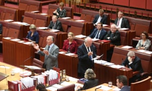 Eric Abetz talks in the Australian Senate