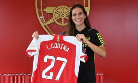 Laia Codina with her Arsenal shirt