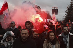 Protesters against France’s vaccine pass rally in Paris.