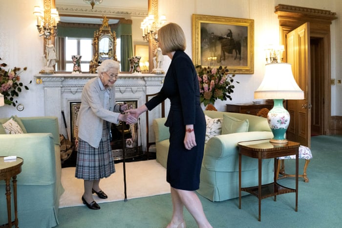 The Queen meets Liz Truss at Balmoral.