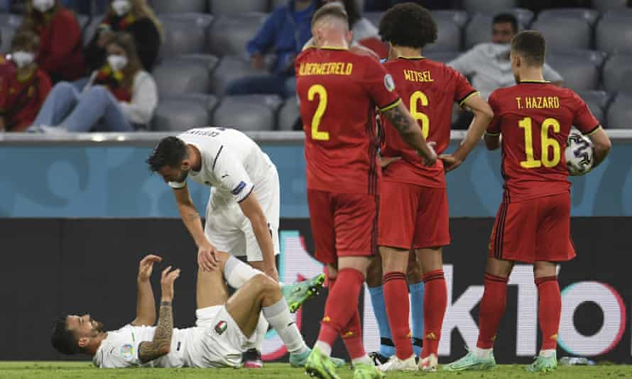 Leonardo Spinoza è stato uno degli artisti unici in Italia prima della rottura del tendine d'Achille nei quarti di finale contro il Belgio.