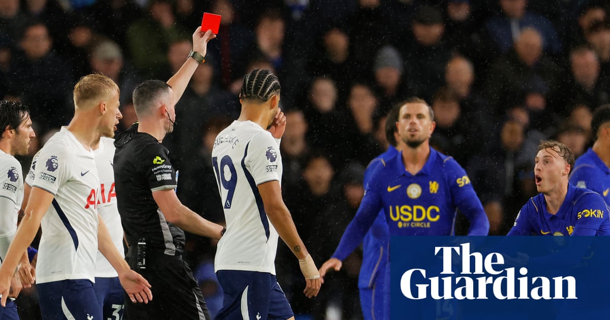 Tottenham stun Chelsea for second league win in a week as Cole Palmer is sent off