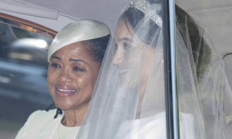 Meghan Markle and her mother, Doria Ragland, make their way to St George’s Chapel