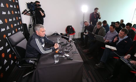 José Mourinho at his pre-match press conference on Friday.