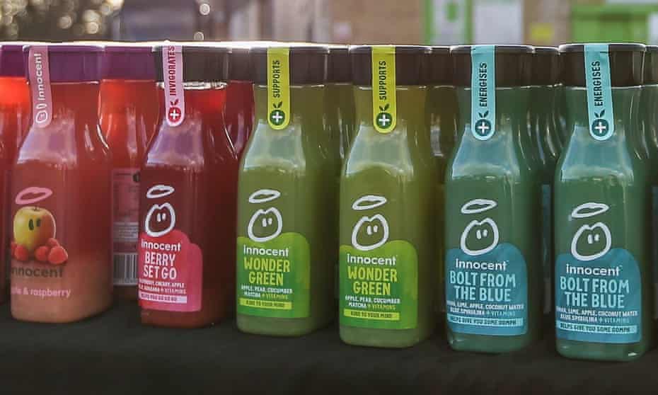 Innocent drinks made available to supporters during Forest Green Rovers and Cambridge United in December 2020.