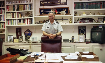 Colin Powell at the end of this time as chairman of the joint chiefs of staff, in September 1993.