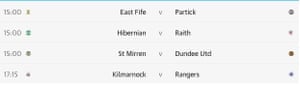 Scottish Cup fixtures