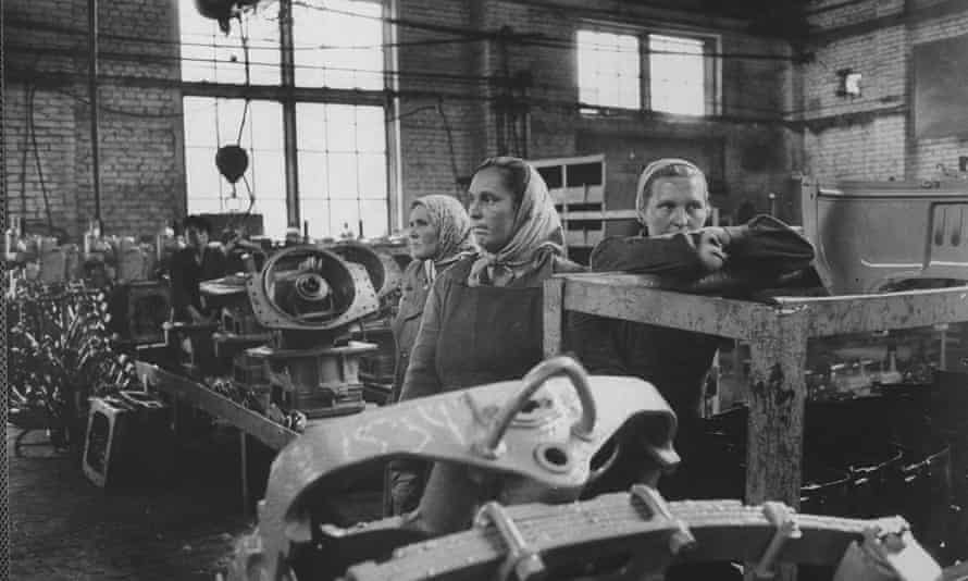 Women working in a Minsk tractor factory, 1963.