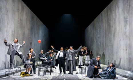 A scene from La Bohème at Glyndebourne in east Sussex in June 2022.