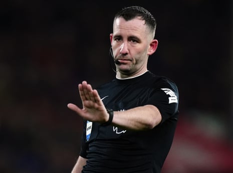 Chris Kavanagh leads this evening’s team of match officials at Villa Park.