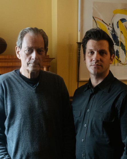Paul Auster and his son-in-law, lensman Spencer Ostrander.