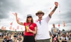 England fans go to great lengths to watch match at Glastonbury festival