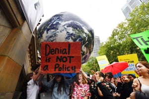 Young people take part in the worldwide climate strike in Sydney, Australia