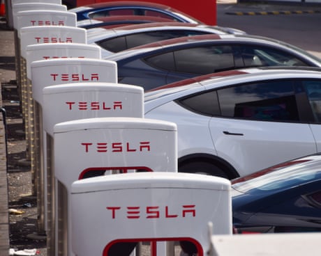 Tesla sales halve in Europe; markets welcome US delay to EU 50% tariffs – business live